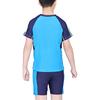 Boys Swimwear Set Short Sleeve Rash Guard Top Matching Trunks Hat Beach Swim Outfit