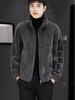 Men's Lambswool Lapel Short Leather Jacket - 300g, Thickened, Autumn/Winter, Plus Size, Trendy.