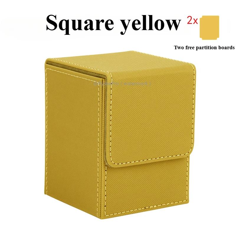 Trading Card Storage Box for 100+Single Sleeved Cards with 2 Dividers Commander Deck Box Compatible with Mtg Card Case