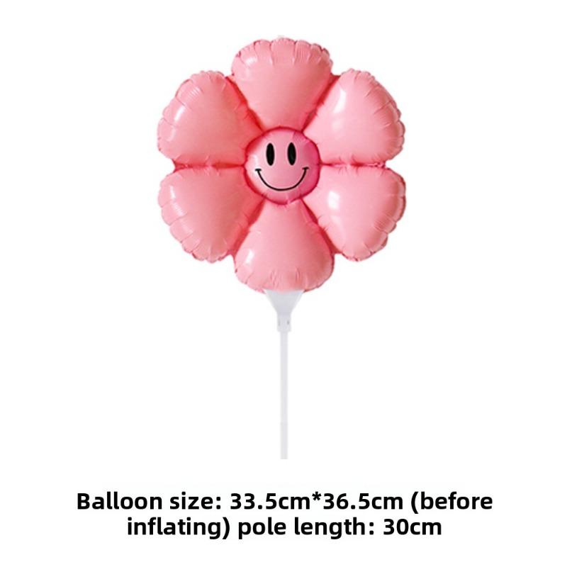 Flower Balloons, Daisies, Sunflowers, Smiling Face Balloons, Ground Promotion, Setting Up Stalls, Holding Balloons, Birthday Decorations, Photo Props