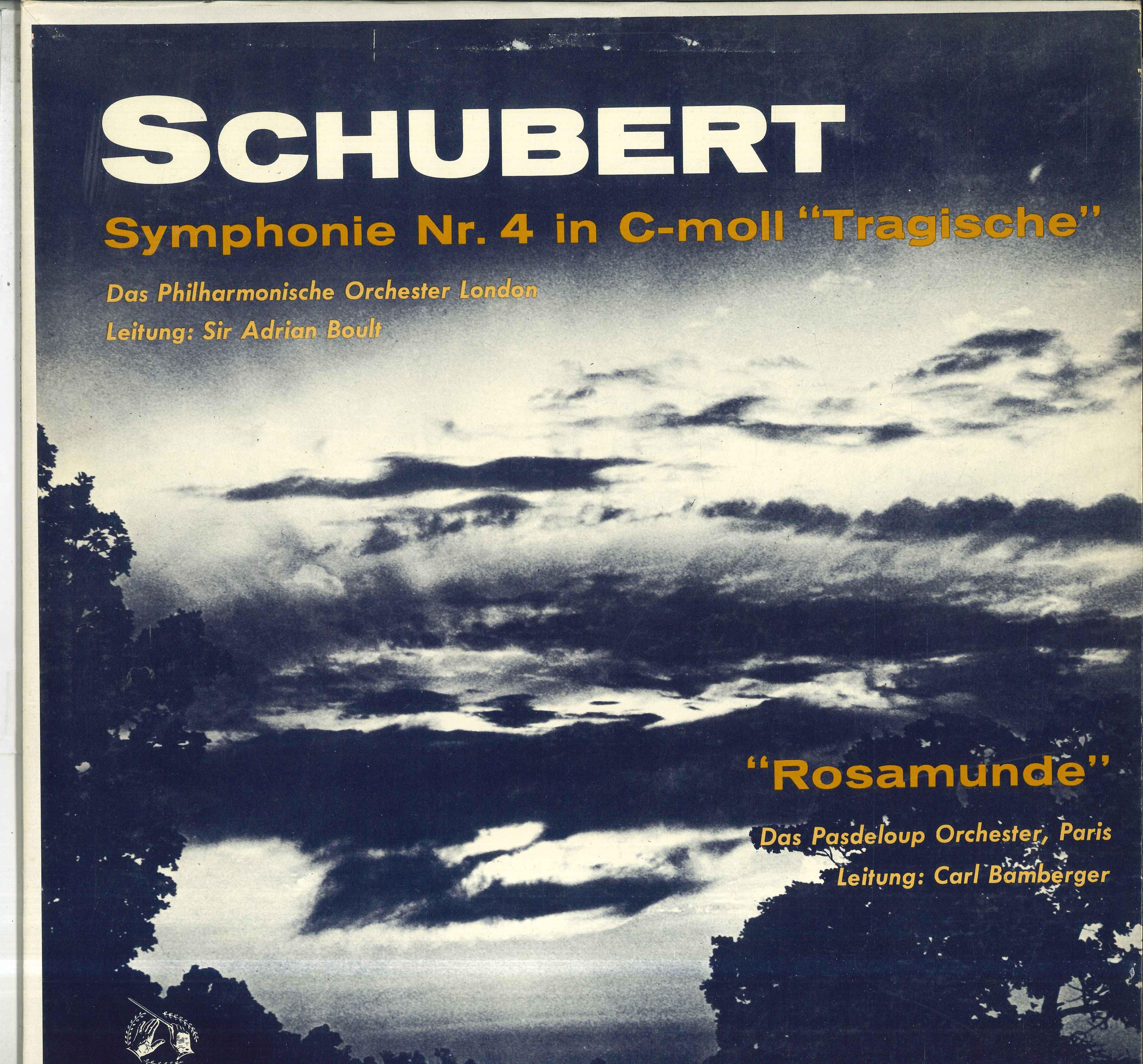 

LP Record ADRIAN BOULT LONDON PHILHARMONIC O Schubert Symphonie Nr4 In Cmoll Tr MMS2139 MUSICAL MASTERP 1959 Germany Classical Used