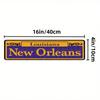 New Orleans Metal Sign 16x4 In, Vintage Louisiana City Wall Decor, UV HD Print Indoor Holiday Decoration, No Power Needed