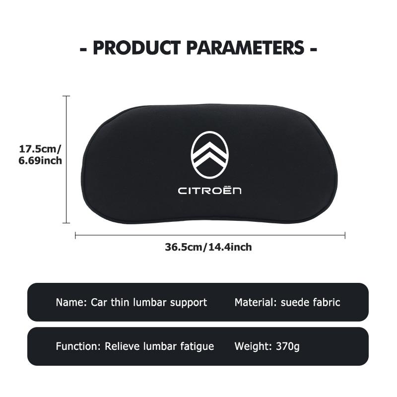 Auto Kopfstütze Lendenstütze Komfort Wildleder Autositz Nackenkissen für Citroen C4 C3 C5 C1 C2 C6 C4L DS3 DS4 Berlingo Picasso