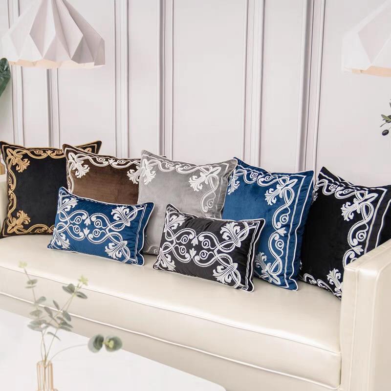 Soft Flannel Pillow Case Exquisite Hand-Embroidered Pillowcases Cushion Cover For Adult Children Home Decorative Throw Pillows