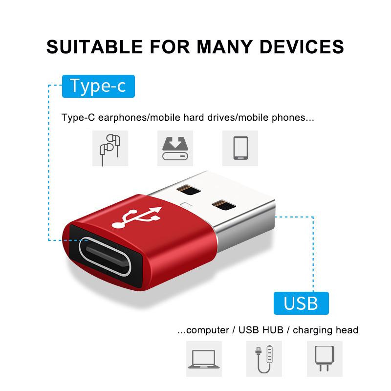 USB OTG Male To Type C Female Adapter Converter, Type-C Cable Adapter For Nexus 5x6p Oneplus 3 2 USB-C, Data Charger