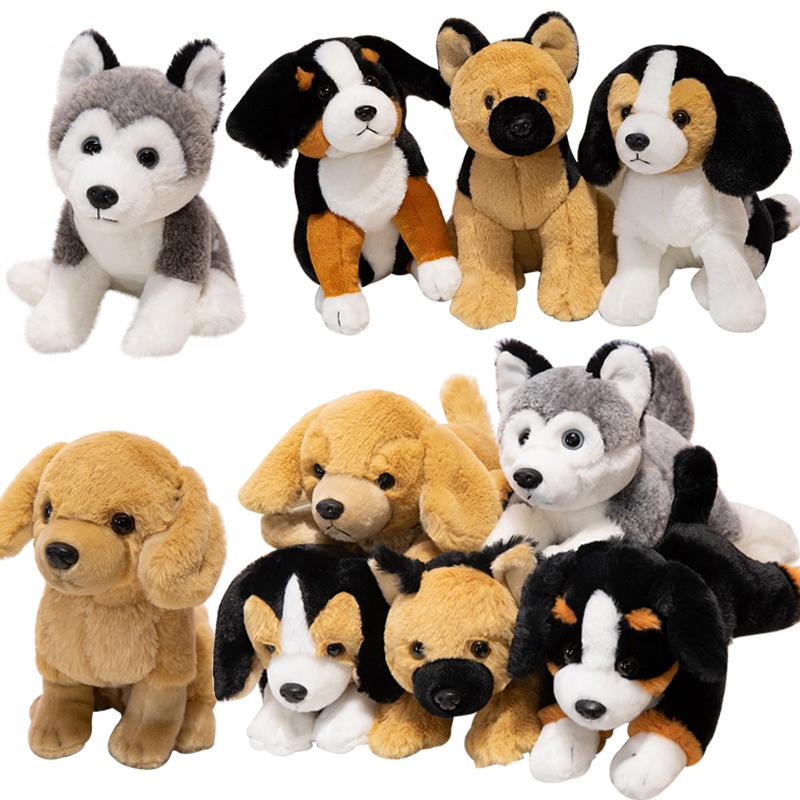1Pc 22/30CM Simulation Husky Golden Retriever Beagle German Shepherd Dog Plush Toys Lovely Pet Dog Dolls Kids Birthday Gift