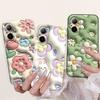 For Realme C67 4G RMX3890 Back Cover Realme C67 5G Case Girly Flower Butterfly Fashion Funda Soft Liquid Silicone Bumper Etui