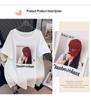 Damen Plus Size Mittellanges Rundhals-Schlankheits-T-Shirt (Kurzärmelig) - Bedeckt den Bauch, Erhältlich in den Größen 200/300/350 jin