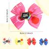 2Pcs New Striped Children's Bow Hair Clip Simple and Versatile Headdress Student Atmosphere Amall Hair Accessories