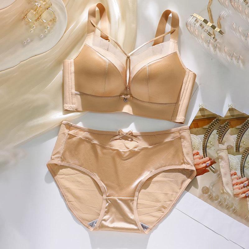 Original Luminous Satin Uplift Bra: Wire-Free, Adjustable, Side Support, Beautiful Shaping