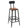 Garden High-Legged Table and Chair Set - Anti-Corrosion Plastic Wood, Waterproof, UV-Resistant, Perfect for Balcony or Outdoor Bar.