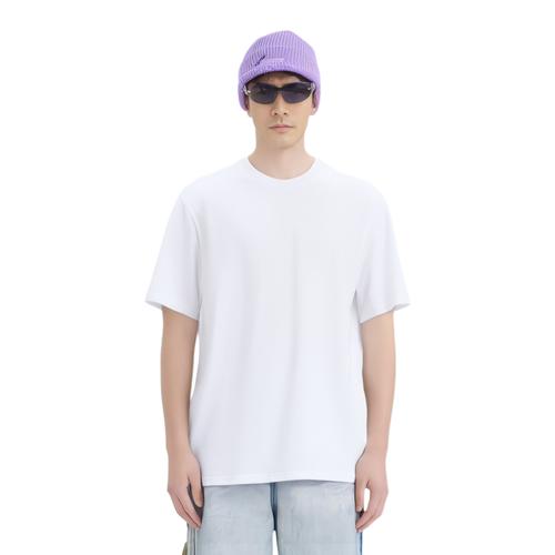 Nike Men's Solid Color Crew Neck Short Sleeve T-Shirt In White