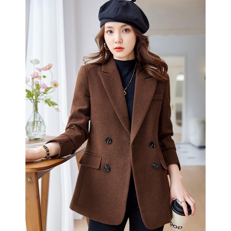 Женская двубортная укороченная куртка свободного кроя M