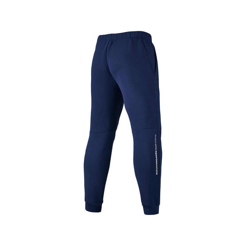 Skechers Basic Sports Series Simple Casual Comfortable Mid-Rise Knitted Sweatpants Men Bottoms Navy-Blue P322M035-02MZ