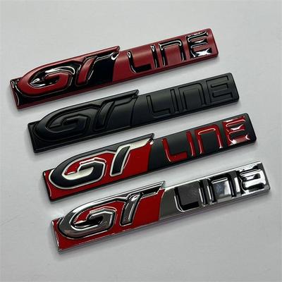 5X Emblema Metalică 3D pentru Mașină GT Line GTLINE Cromată Insignă Auto Autocolant Emblema Adezivă pentru Caroserie Aripă