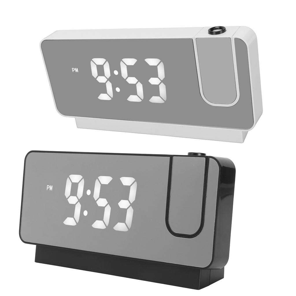 Projection Alarm Clock Time Date Temperature Display 180 Degree Wide Angle HD LED Screen Projectable
