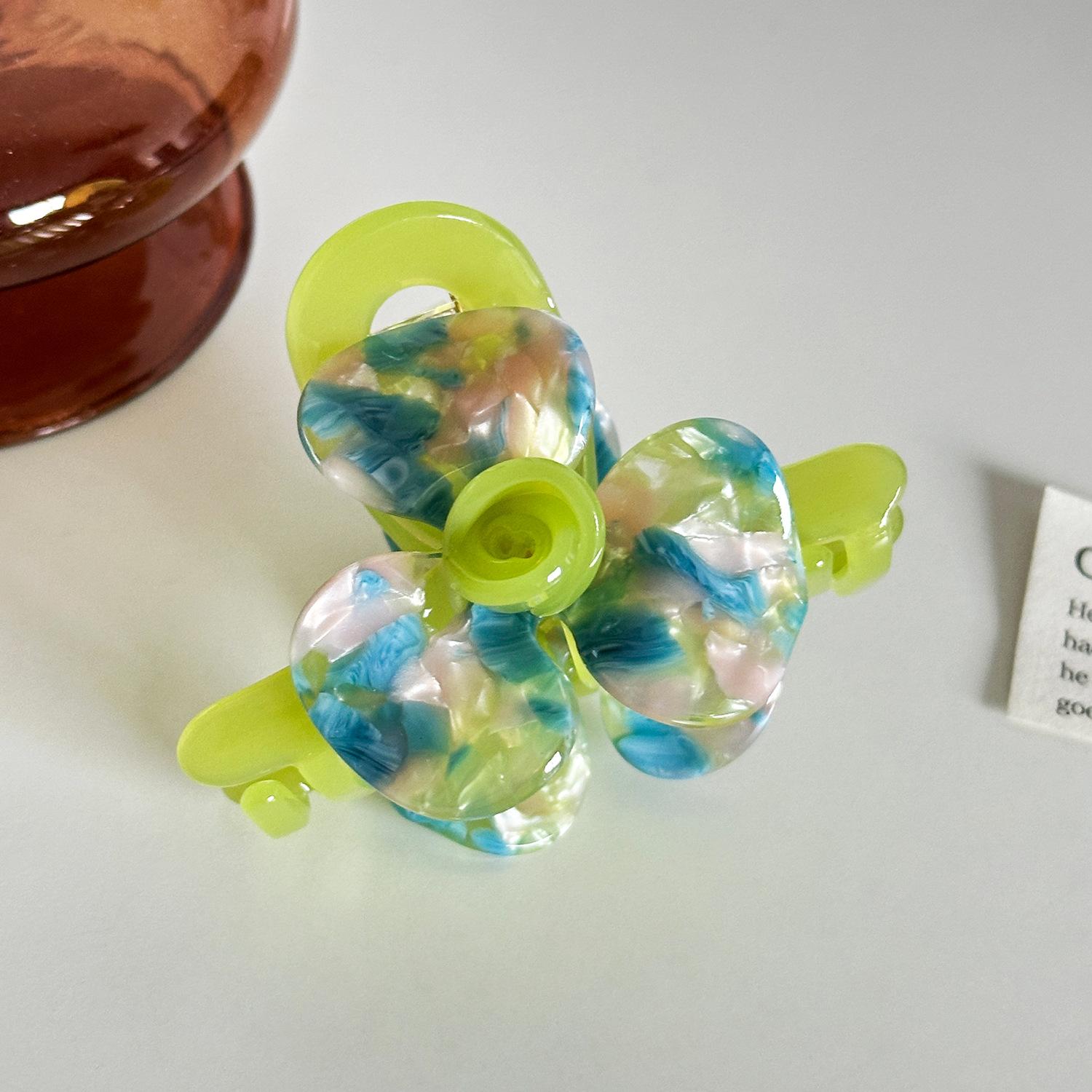 

Stylish Hair Floral Claw Clips For Effortless Fashionable Looks Perfect For Wear Everyday Green8cm