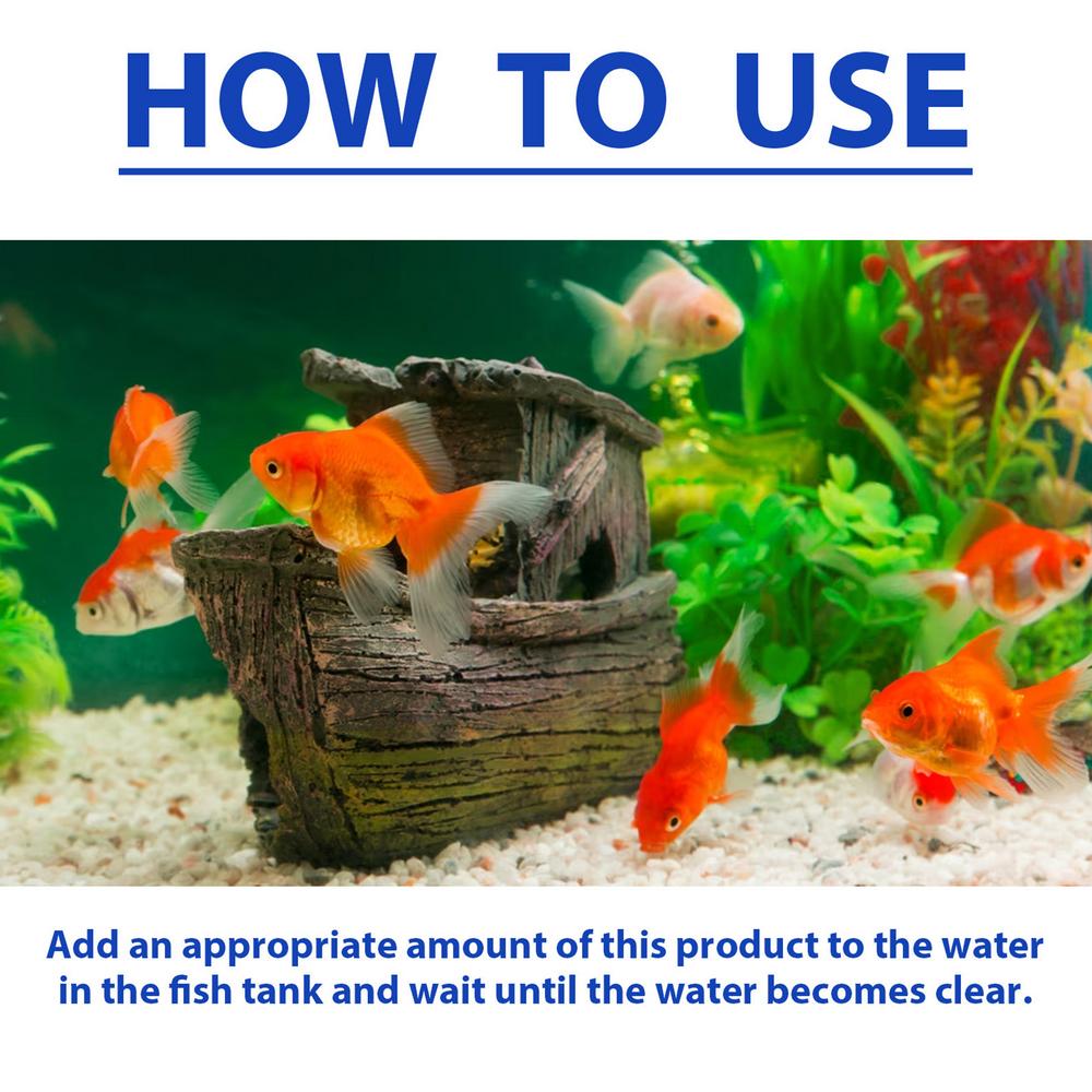 Wasserklärer Für Fischbecken Sicherer Wasserklärer Aquariumreiniger & Fischbeckenspüler Verbessert die Wasserqualität Für Gesunde