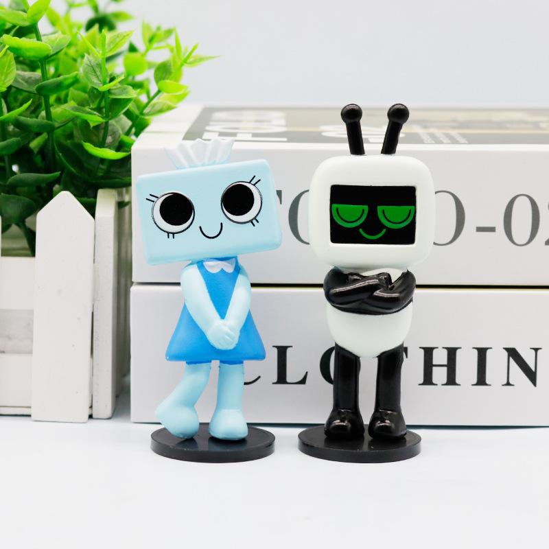 8 pçs/set Anime Dandy's World Action Figure Toy Cartoon Dandy World Horror Jogo PVC Modelo Boneca Estatuetas Crianças Presente d