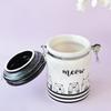 Creative ceramic sealed jar, large buckle with lid storage tank, round tea can, food and grains storage tank
