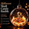 Dropshipping HQ New Halloween Glowing Transparent Sphere Decoration 8cm Cartoon Plastic Hot-Selling Christmas Ball Novelty Gifts