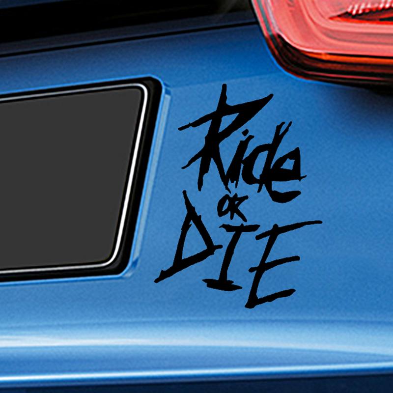 Ride or Die Aufkleber Auto Style Aufkleber Tuning Rennauto Aufkleber und Decals Lustig 8x6.1cm Motorrad Bike Dekoratives Zubehör