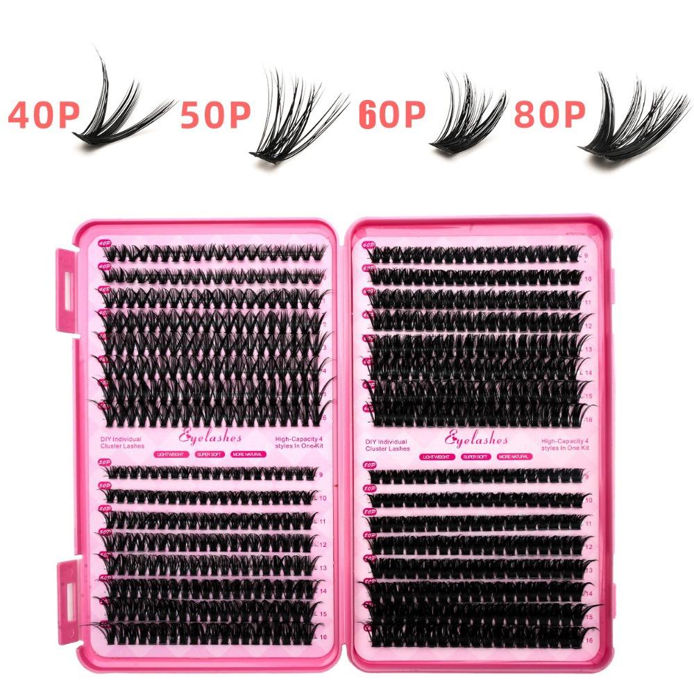 Wispy Style 3D Faux Mink Lash 3D Volume DIY Lash Extension Kit Eye Makeup Tools  Personal Care