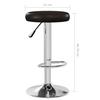 Bar Stool Set 2 Pcs Brown Faux Leather