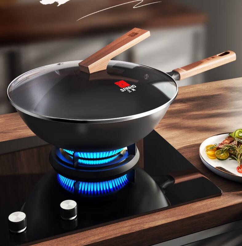 Sanhe Uncoated Wrought Iron Wok