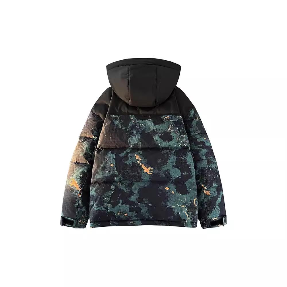 Fashionable winter clothing new men's down jacket camouflage 90 white duck