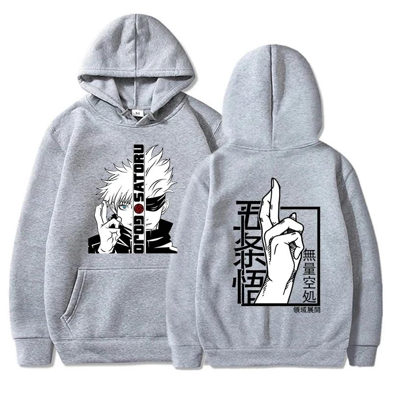 New Anime Sweatshirt Cool Gojo Satoru Graphic Printing Hoodies Men's Women's Fashion Casual Long Sleeve Personalized Pullover