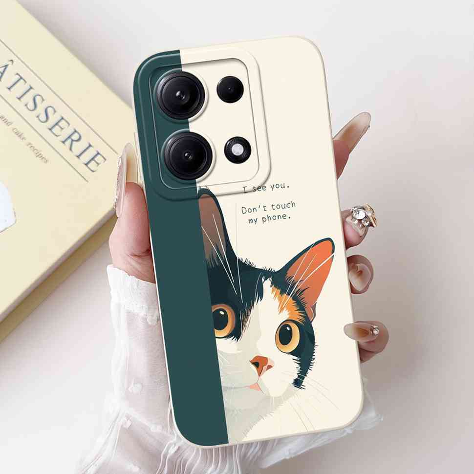 Simple Silicone Case For Redmi Note14S 4G Cute Panda Rabbit Shockproof Back Cover Note14 For Xiaomi Redmi Note 14 14S Cases