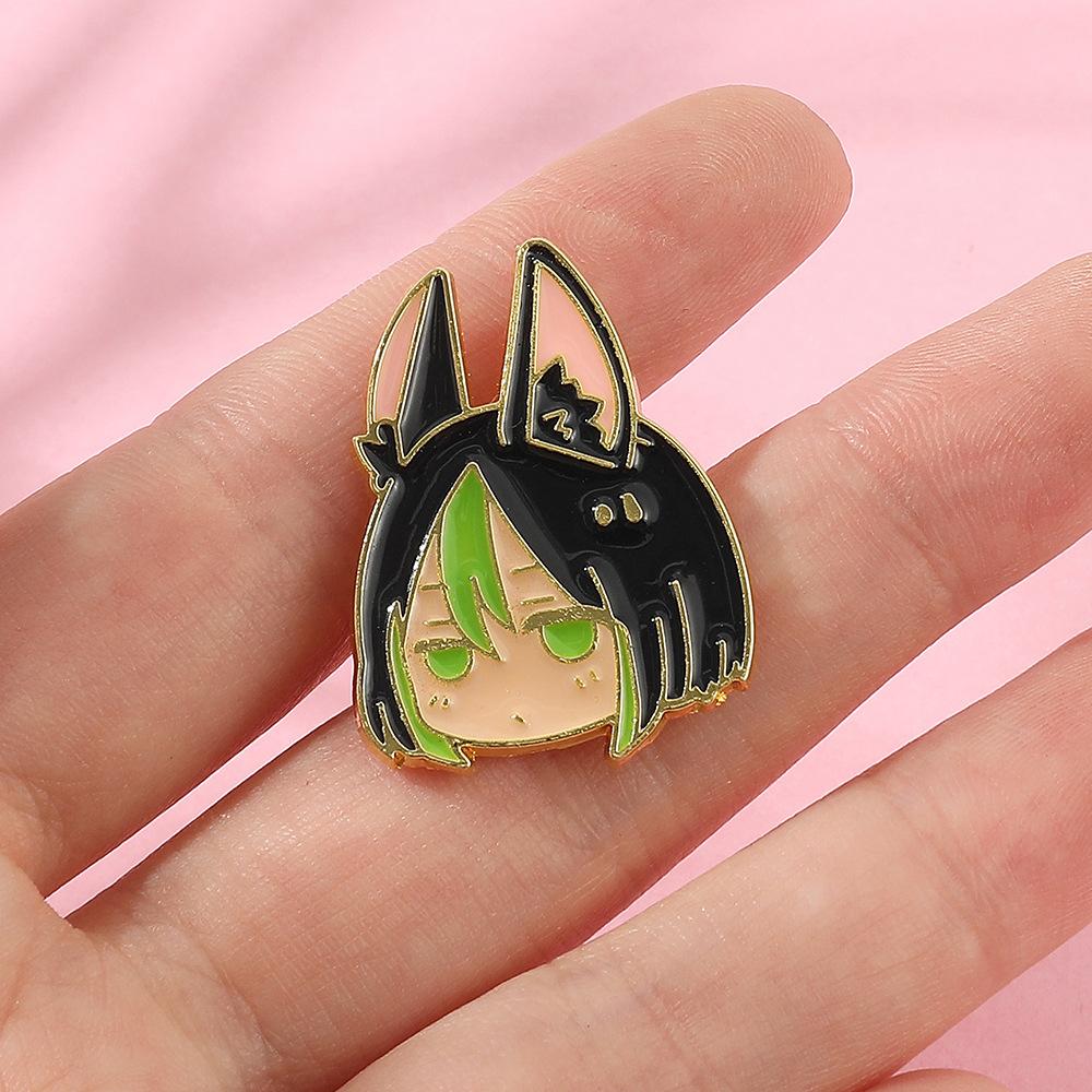 Walnut Genshin Impact Lapel Pin With Cartoon Design Character