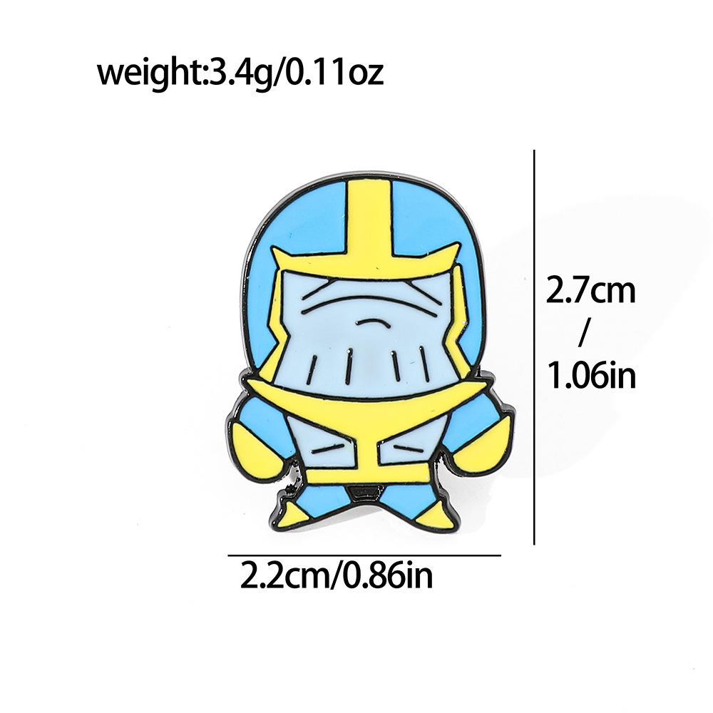 Cartoon adorable Square Trousers Enamel Lapel Pins Cartoon Character Collectible Badges Adorable Children's Present Jewelry designed for Backpacks