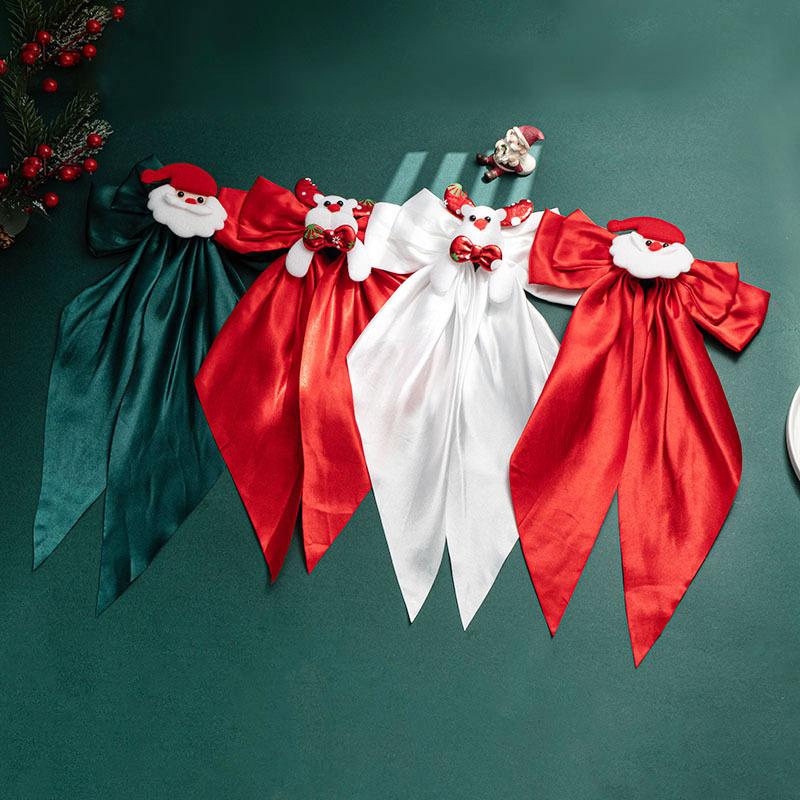Christmas Big Bow Hair Clip Red Clip Headband Hair Rope Women's Hair Clip Back of Head Black Hair Accessory