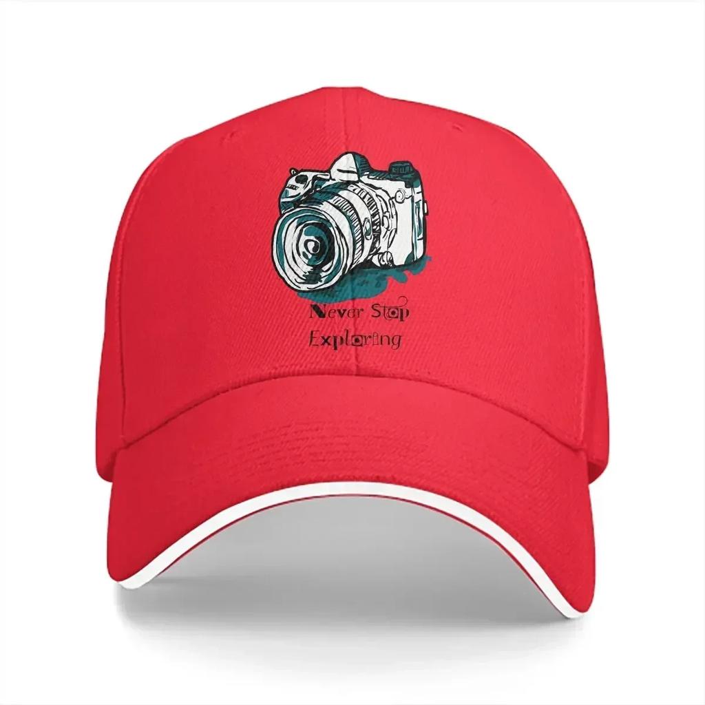 Pure Color Dad Hats Never Stop Mens Hat Sun Visor Baseball Caps Photographer Camera Patent Peaked Cap
