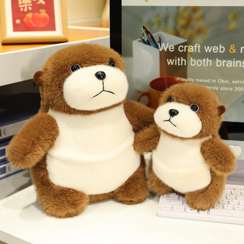 Cute Artificial Otter Doll Plush Toy Cute Otter Doll Children Soothing Rag Doll Boy Birthday Gift