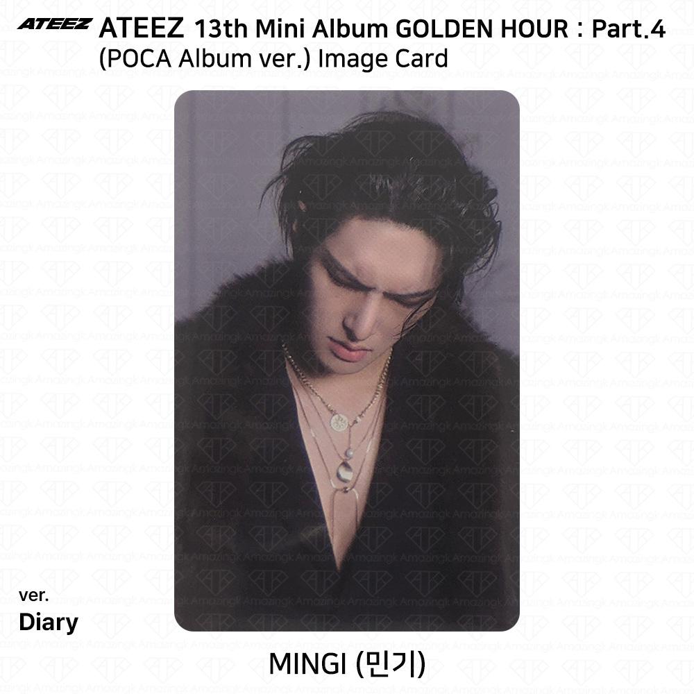 ATEEZ 13. Mini-Album Golden Hour Teil 4 POCA Album Version. Fotokarte