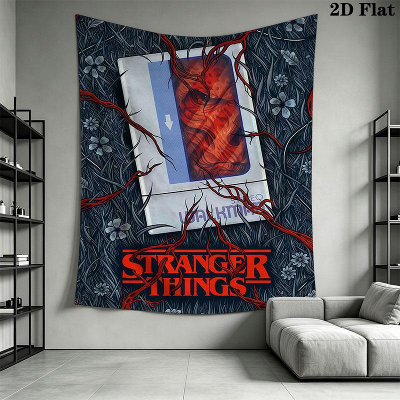 Stranger Things H Wall Hanging Printed Fabric Blanket Decorative Tapestries for Bedroom Living Room Home Decor