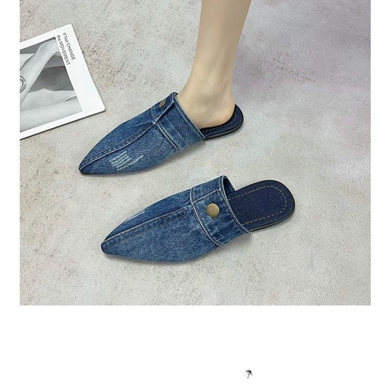 Fashion Women Slippers 2025 New Summer Designer Sandals Pointed Toe Fashion Slippers Beach Big Size Slides Women Zapatos De Mujer