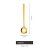 304 Stainless Steel Coffee Spoon with Long Handle, Ice Spoon, Small Soup Spoon, Honey Spoon, Seasoning Spoon, Dessert Mixing Spoon, Golden Color