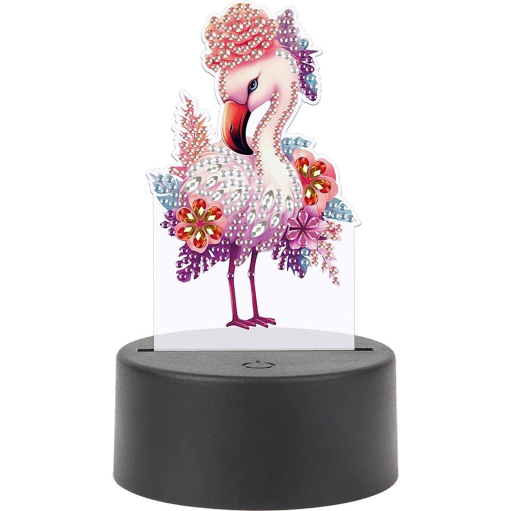 Acrylic Double Sided Diamond Painting LED Night Light Diamond Art Light Ornaments Rhinestones Night Lamp for Adults Beginners