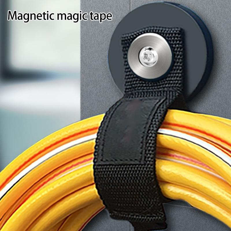 Practical Magnetic Hook Straps Garage Storage Hook Ties Cable Storage Organizers Magnetic Hook Holder Easy To Use