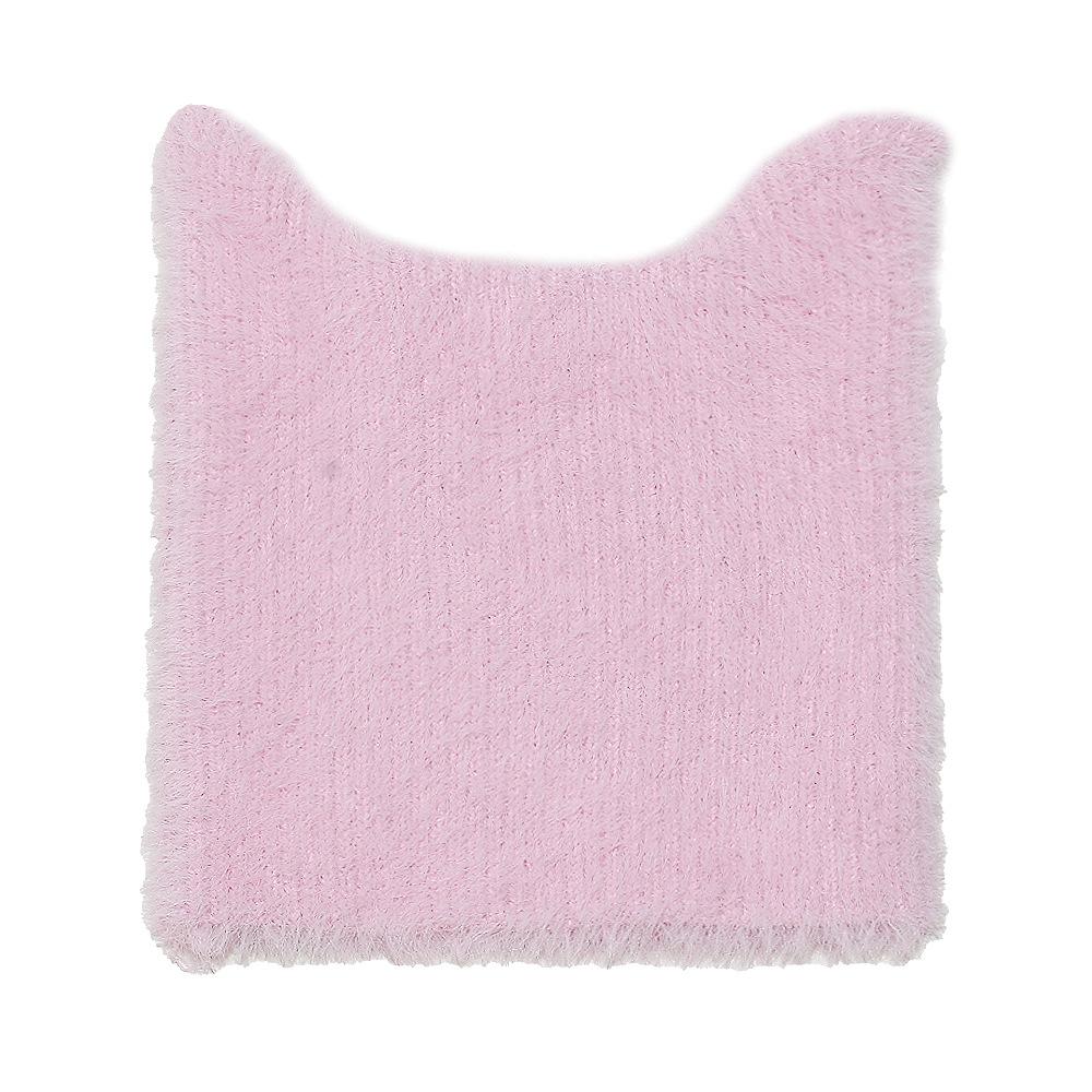 Korean Niche Fluffy Cat Ears Pointy Hat Cute Y2K Pullover Hat Plush Knitted Hat Children Winter