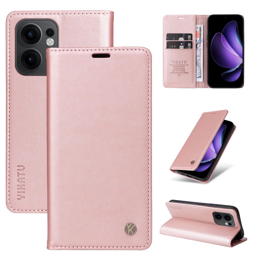 For Oppo Reno13 F 5G (Reno 13 FS 5G)/4G Phone Cases YIKATU Magnetic Closure PU Leather Mobile Cover