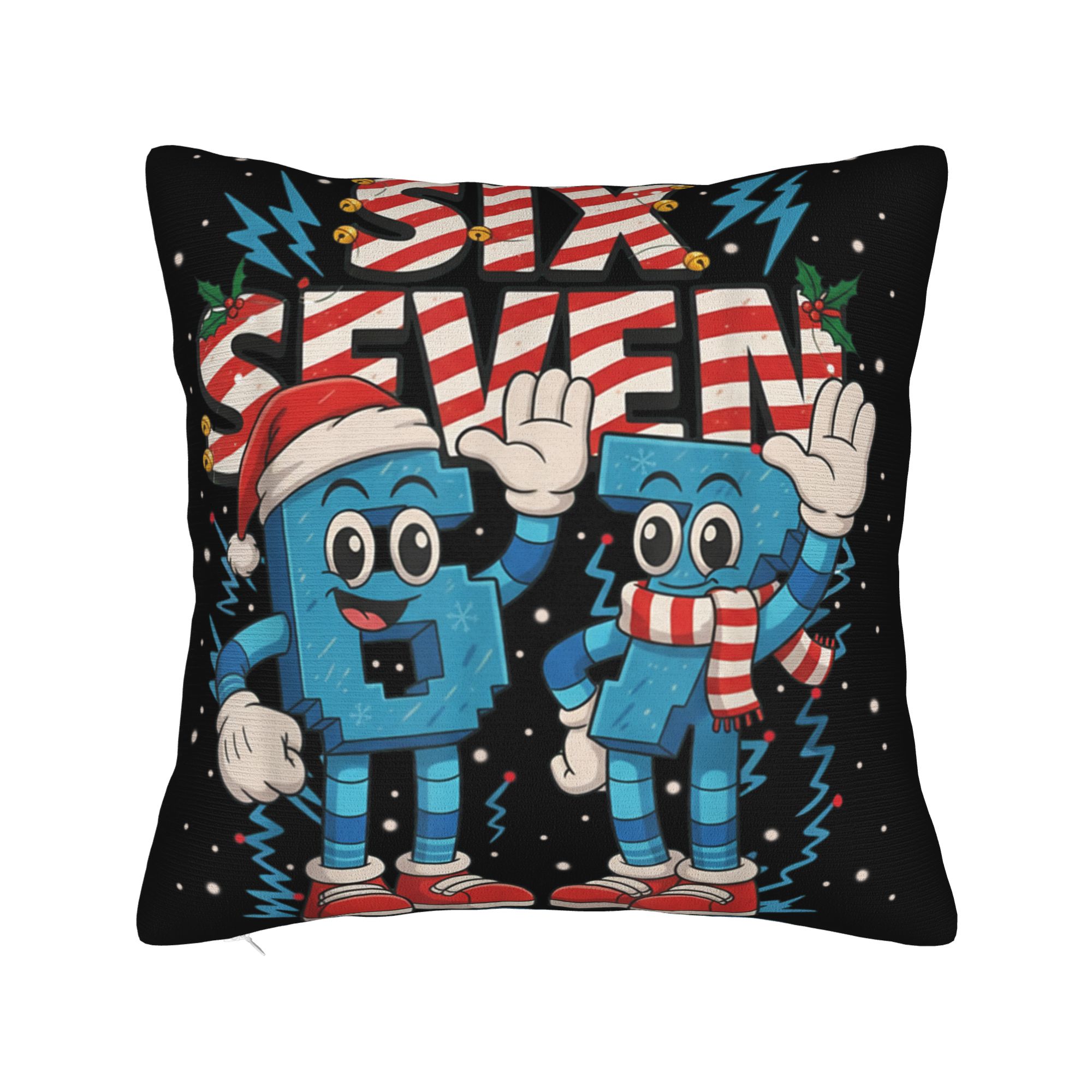 Pillow Cover Cute Meme 67 Six Seven 6 7 Italian Brainrot Christmas  Retro Trendy Pillow Case For Sofa Car Home Decor Pillowcases 12x12Inch
