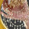 Waterdrop-shaped Bead Chain 1 Meter Length Crystal Glass Chain  For Necklace Anklet Bracelet