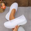 New Flying Woven Low-heeled Flat-soled Single Shoes Women's Flying Woven Mesh Shallow Mouth Lazy Casual Work Shoes