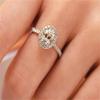 Fashion copper Color Rhinestone Crystal Rings For Women Full Crystal Zircon Statement Rings Wedding Engagement Jewelry Gifts