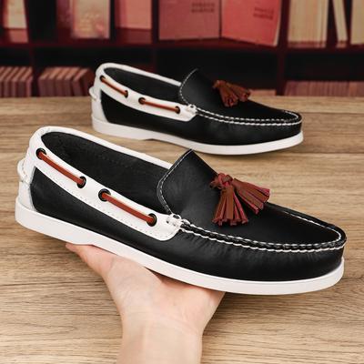 Fashion Genuine Leather Men's Shoes Luxury Brand Lace-up Casual Shoes Designer Outdoor New Summer Sneakers Lightweight Driving Loafers